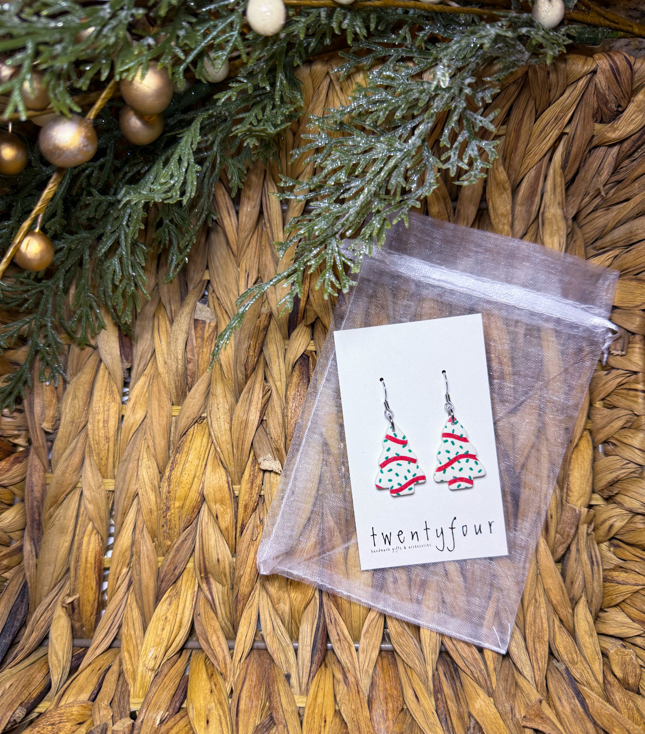 Christmas Tree Cakes | Polymer Clay Earrings