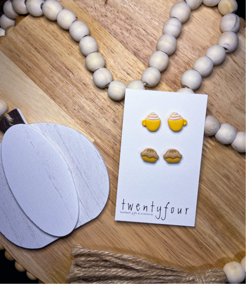 Fall Dessert Studs | Polymer Clay Earrings
