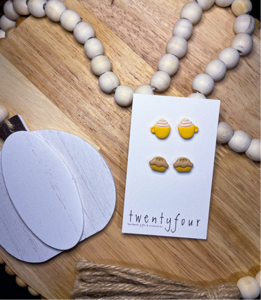 Fall Dessert Studs | Polymer Clay Earrings
