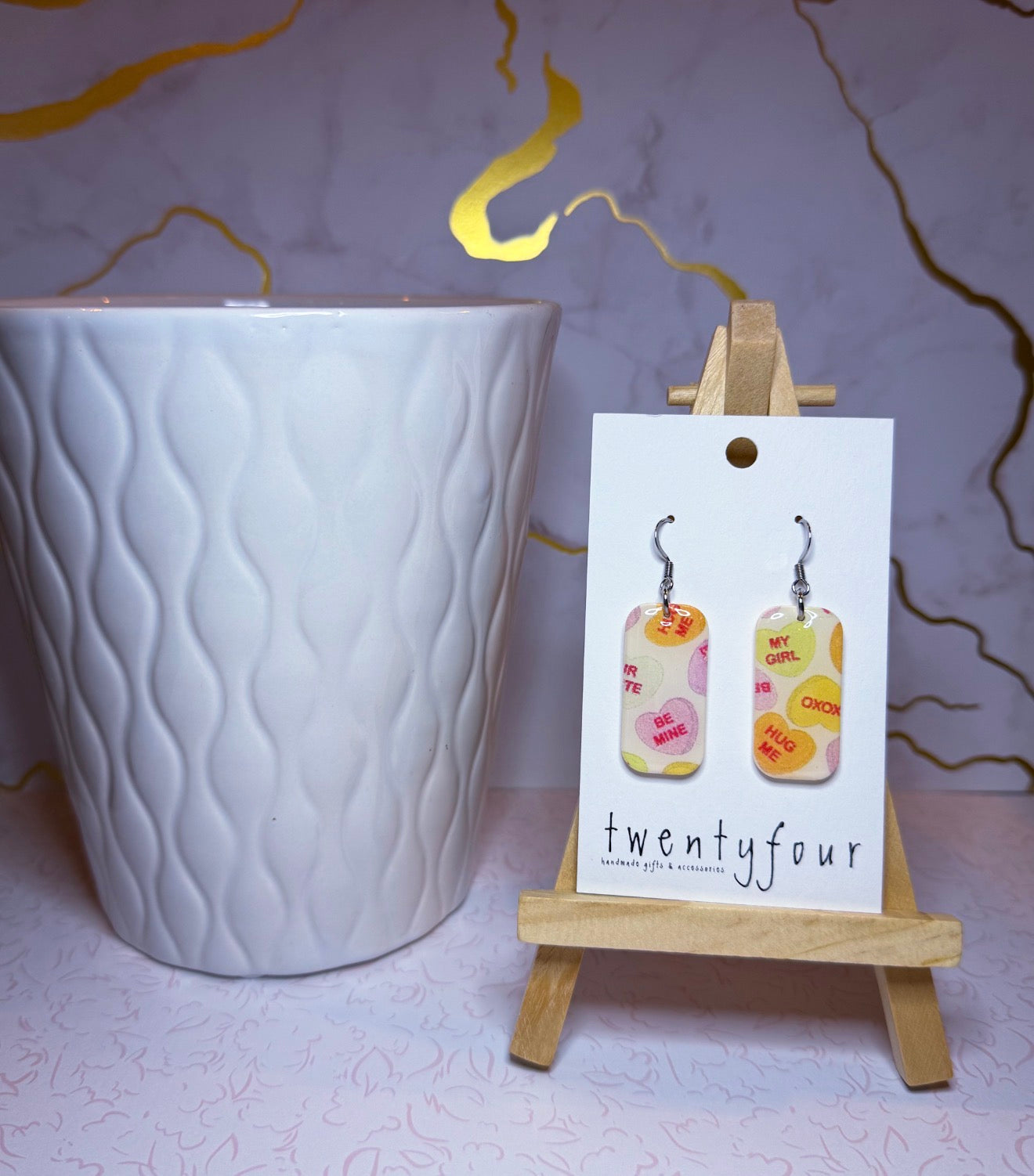 Candy Hearts | Polymer Clay Earrings