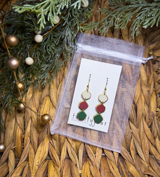 Christmas Stones | Polymer Clay Earrings