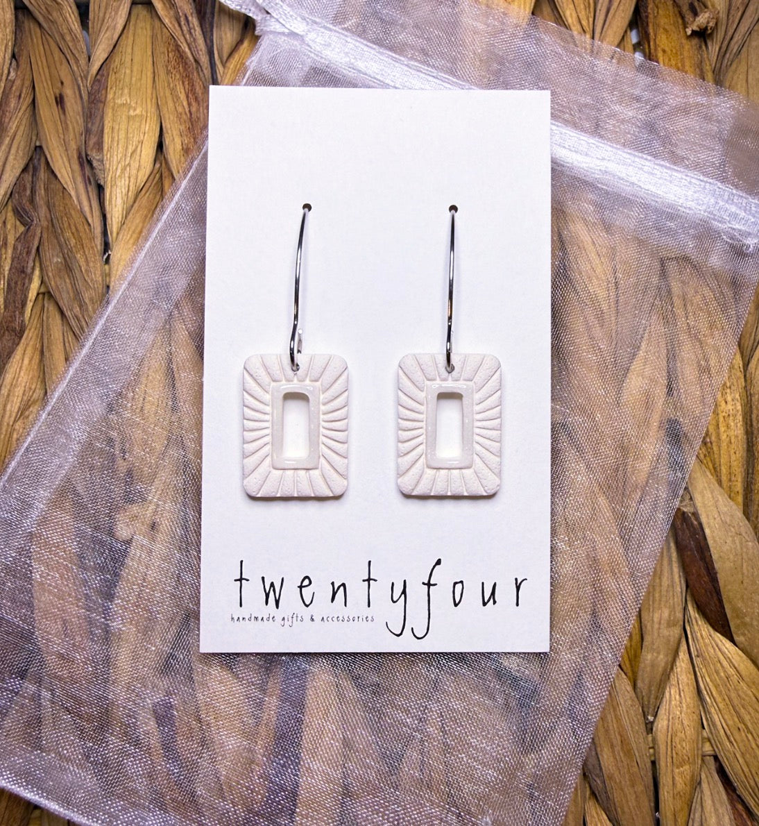 Square Rays | Polymer Clay Earrings