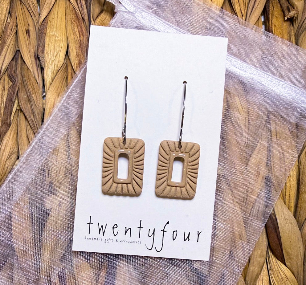 Square Rays | Polymer Clay Earrings