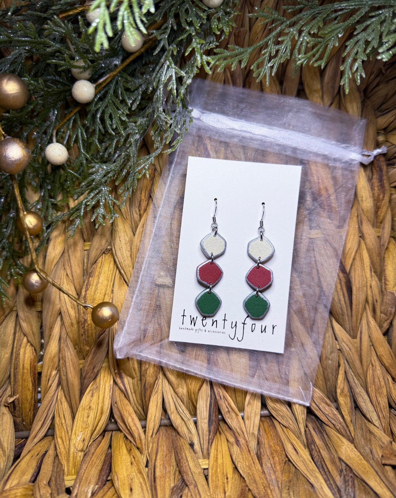 Christmas Stones | Polymer Clay Earrings