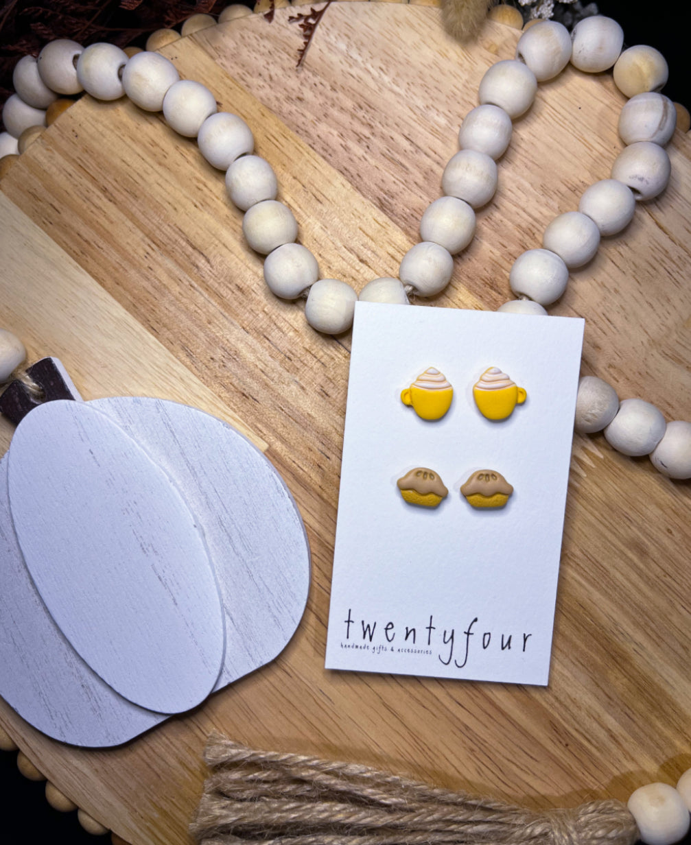 Fall Dessert Studs | Polymer Clay Earrings