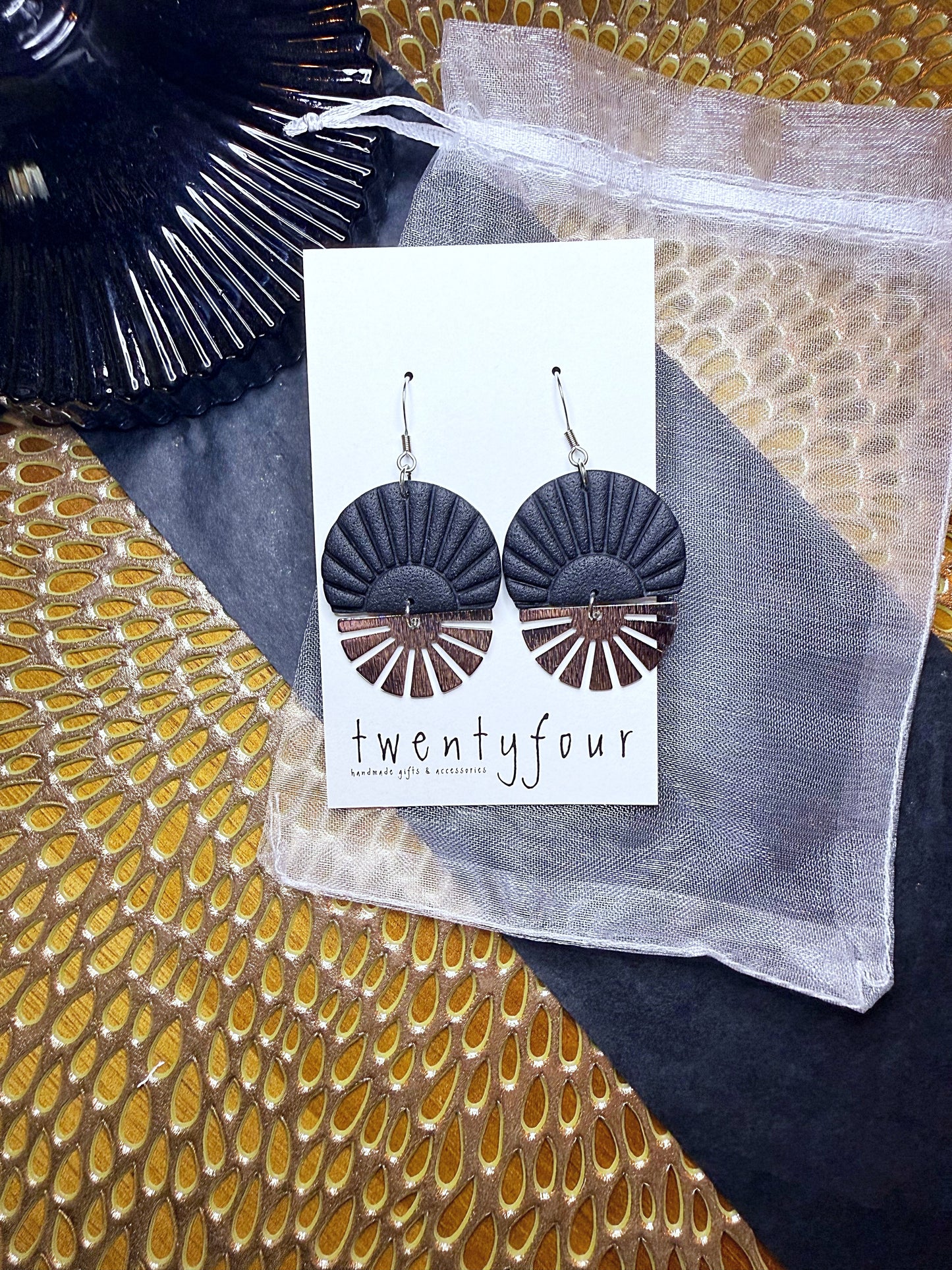 Midnight Sun | Polymer Clay Earrings